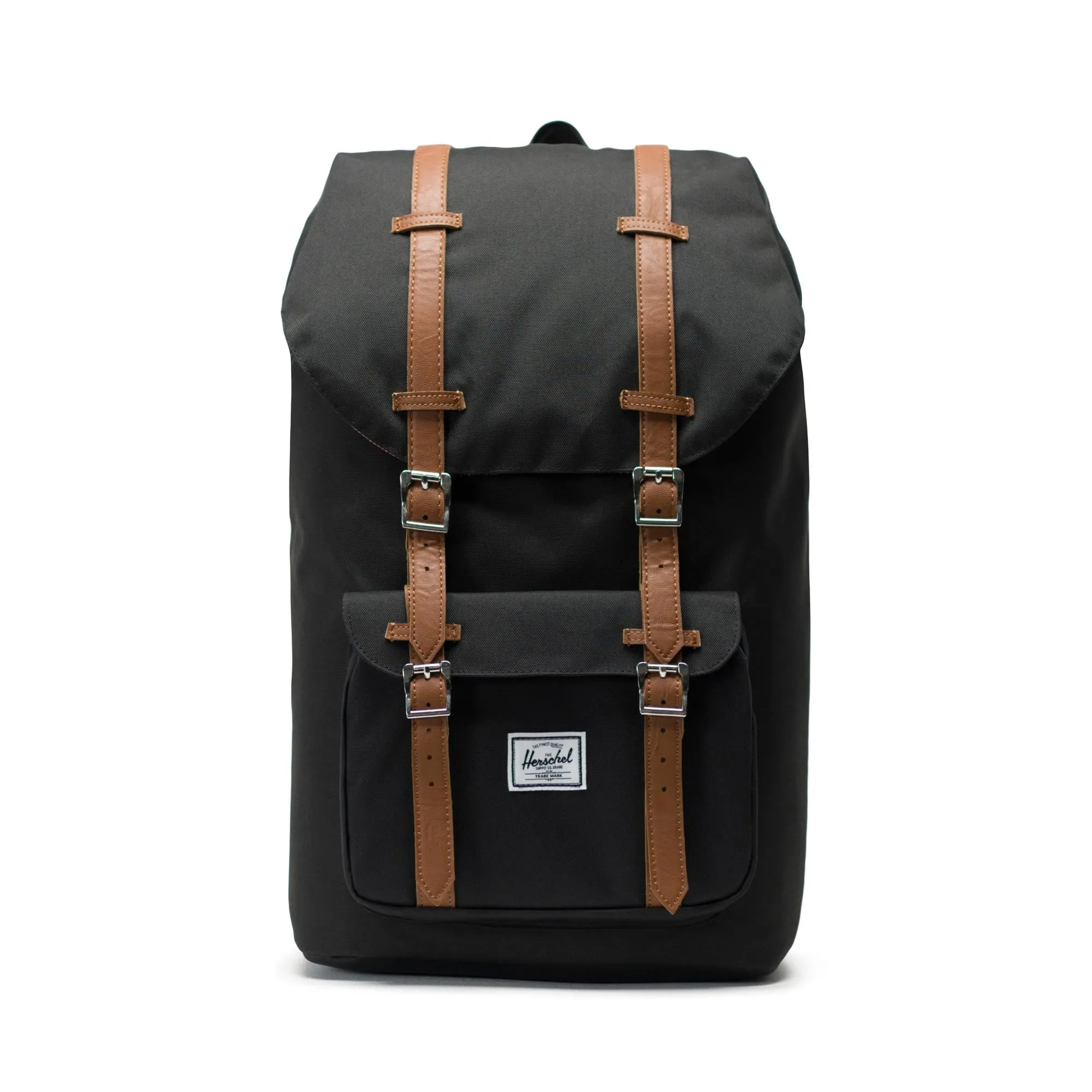 Mochila Herschel Little America Black/Tan Synthetic Leather