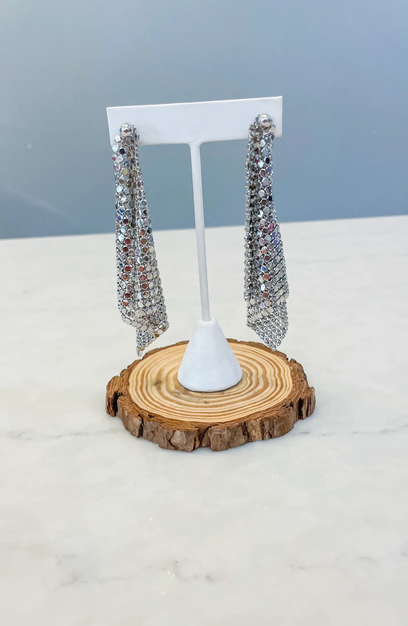 Moment in Time Silver Dazzling Earrings