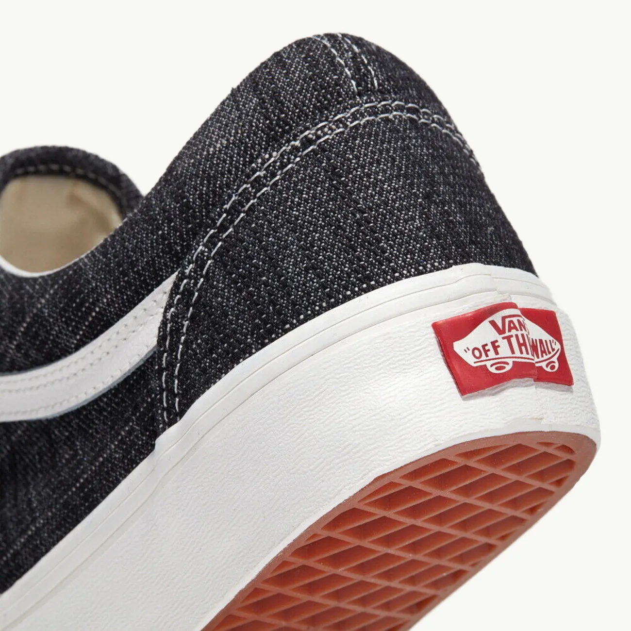 Old Skool Threaded Denim - Black/White