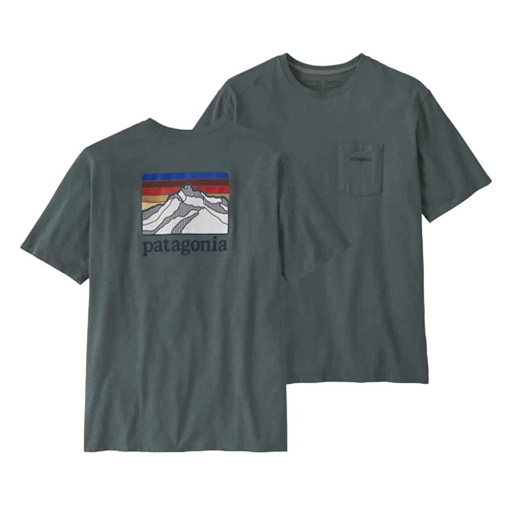 Patagonia Men's Line Logo Ridge Pocket Responsibili-Tee - Past Season