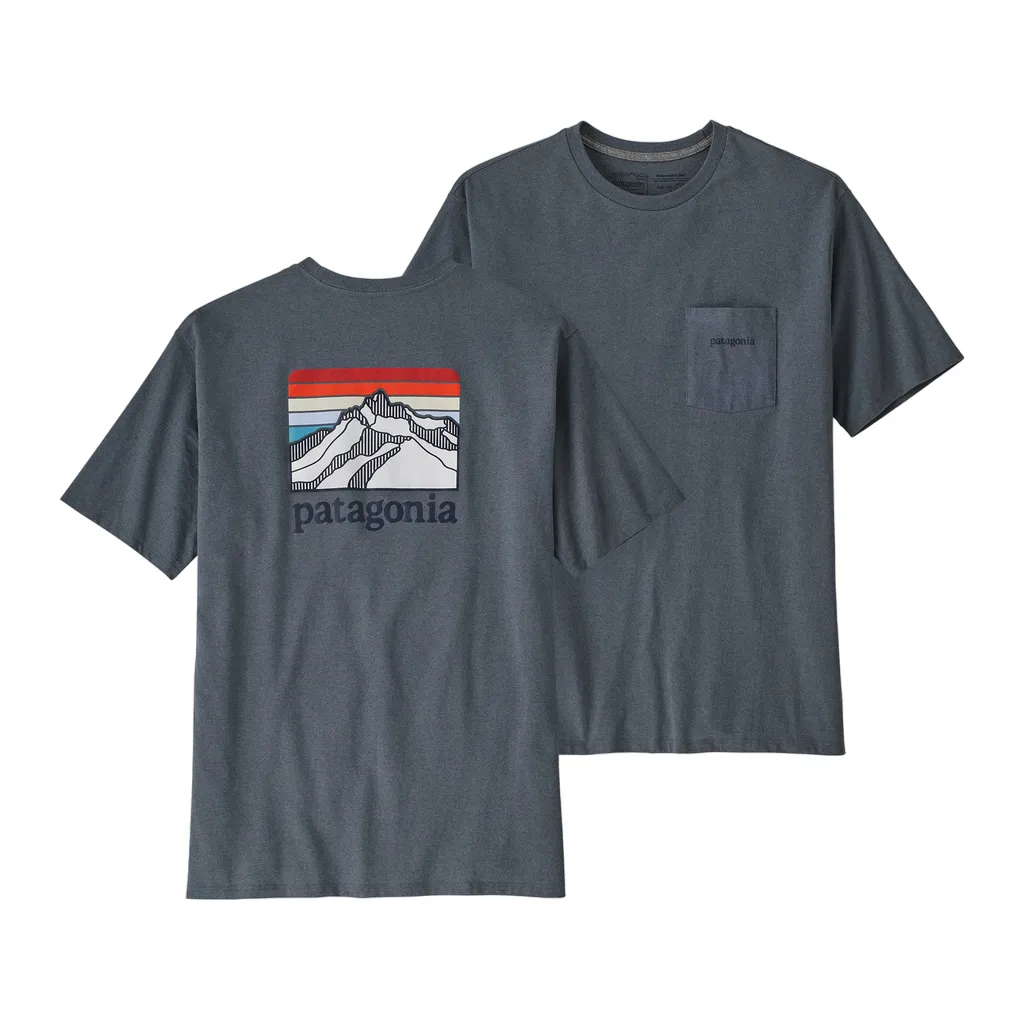 Patagonia Men's Line Logo Ridge Pocket Responsibili-Tee - Past Season