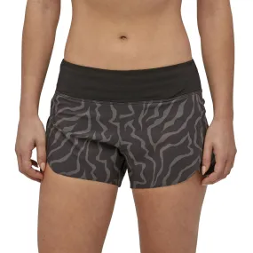 Patagonia Stretch Hydropeak Surf Shorts (Women's) Tiger Tracks Camo Small: Ink Black