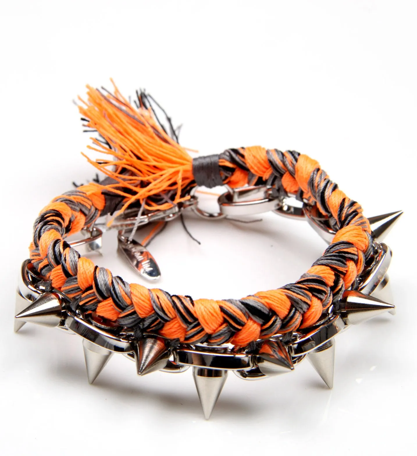 Punk Carnival Braided Bracelet Orange