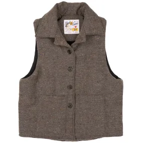 Quilted Vest - Wool Multi Nep - Brown