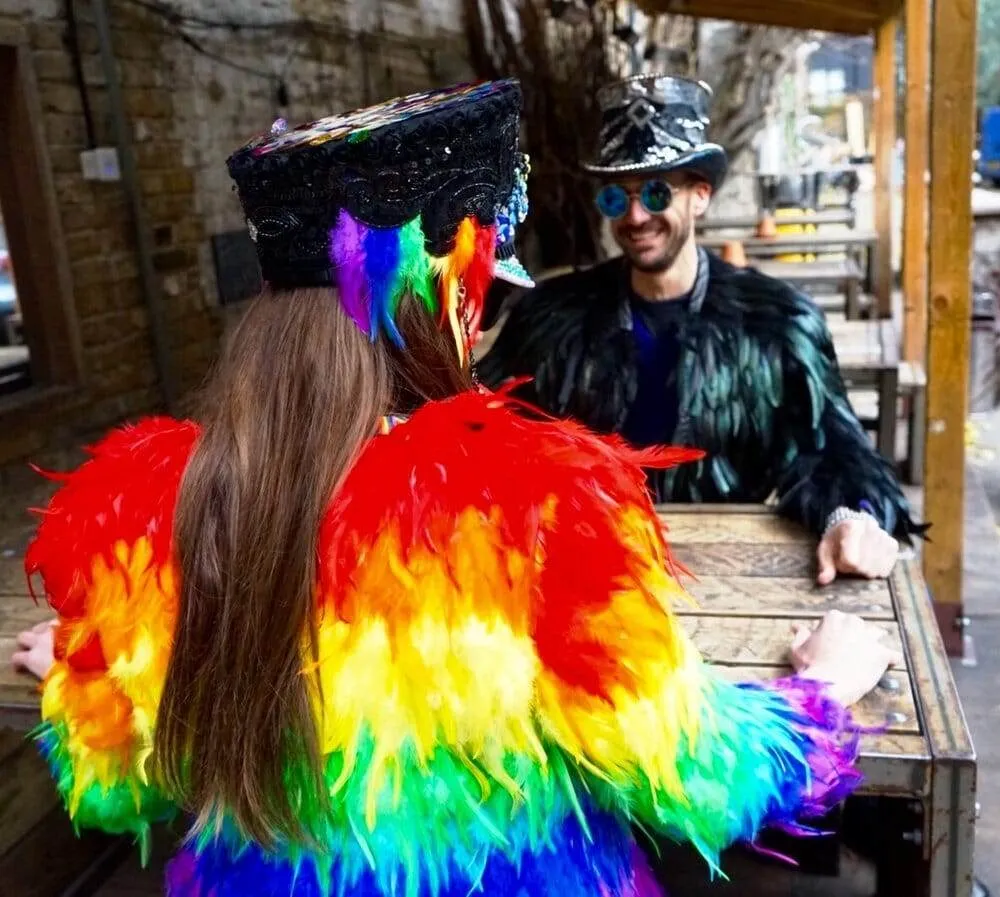 Rainbow Feather Coat