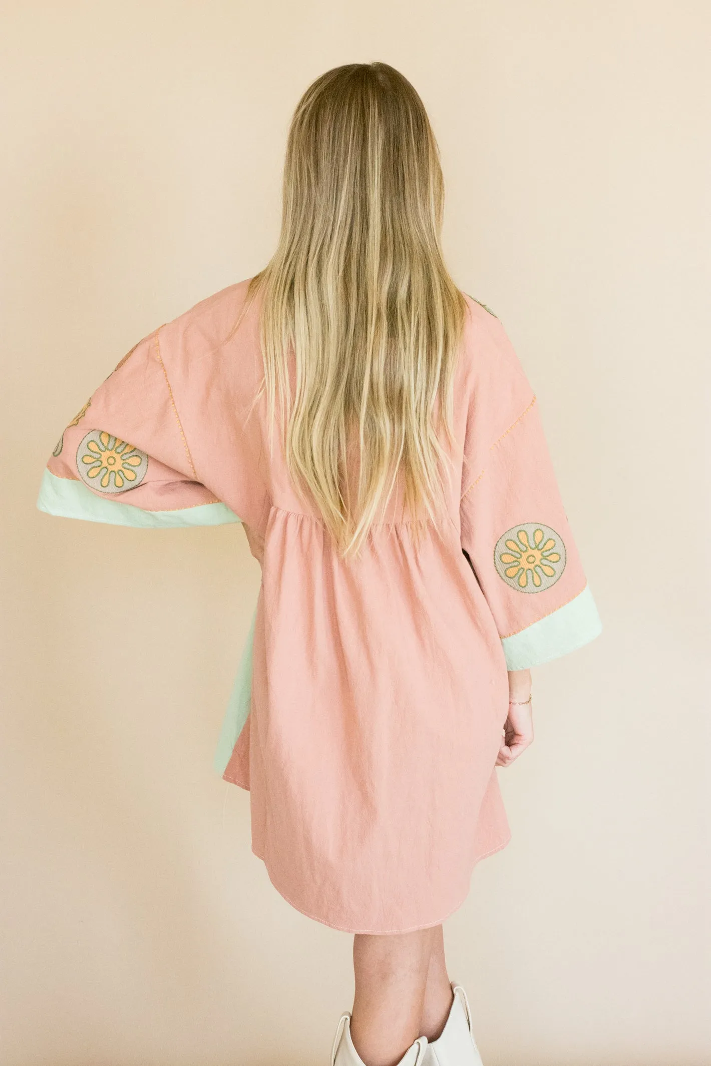 Reveal Your Heart Terra Cotta Embroidery Dress