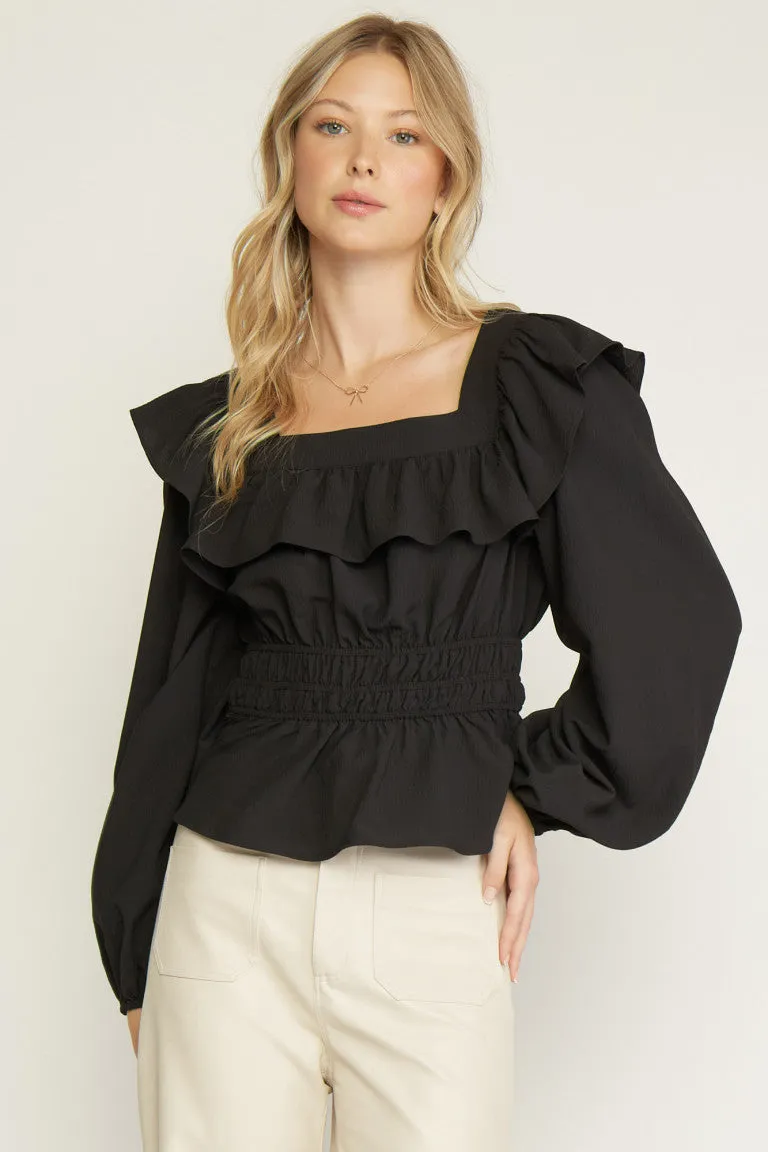 Ruffle Squared Away Blouse