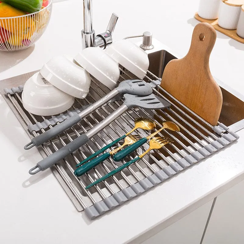 Scalable Drain Rack Dish Drying Sink Rack