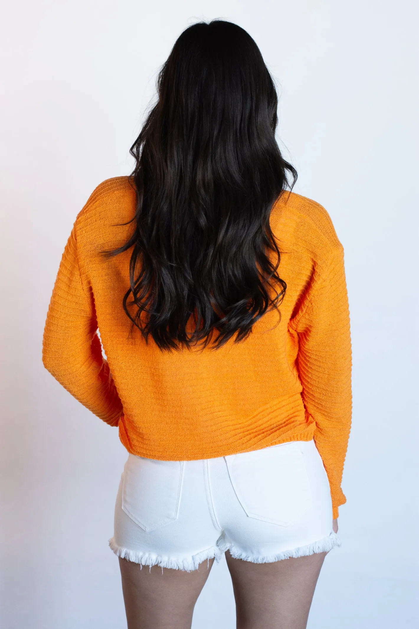 Sweet Surprise Orange Light Weight Sweater