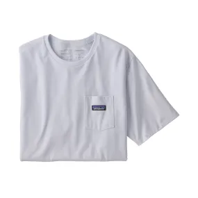 T-shirt Patagonia P-6 Label Pocket Responsibili-Tee Bianco