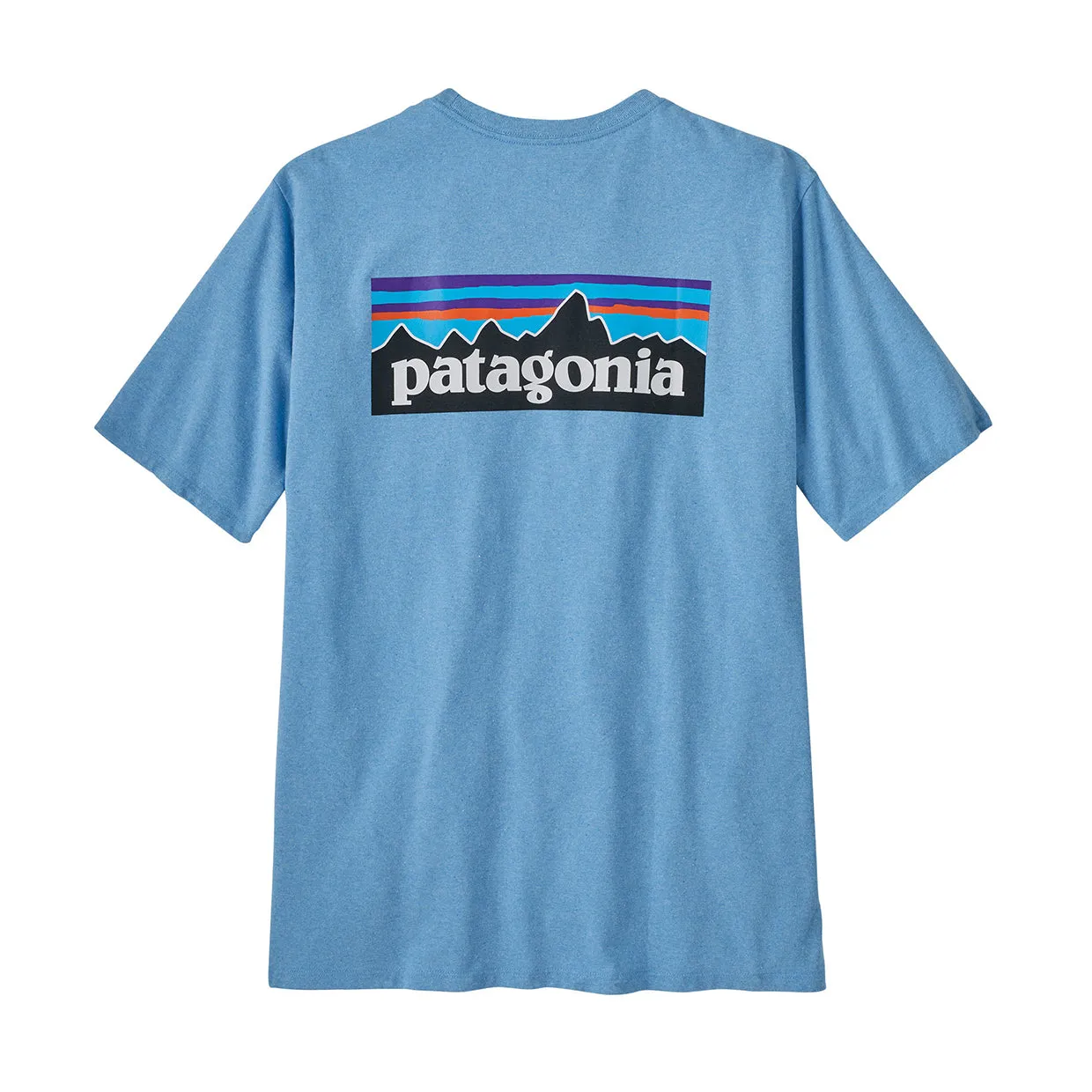 T-shirt Patagonia P-6 Logo Responsibili-Tee Azzurro