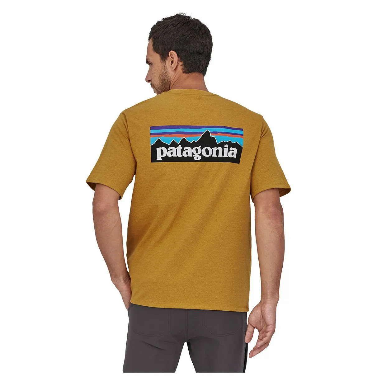 T-shirt Patagonia P-6 Logo Responsibili-Tee Senape