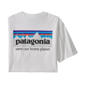 T-shirt Patagonia P-6 Mission Organic Bianco