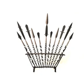 Tutsi Beaded Spears on Rack - Set of 11