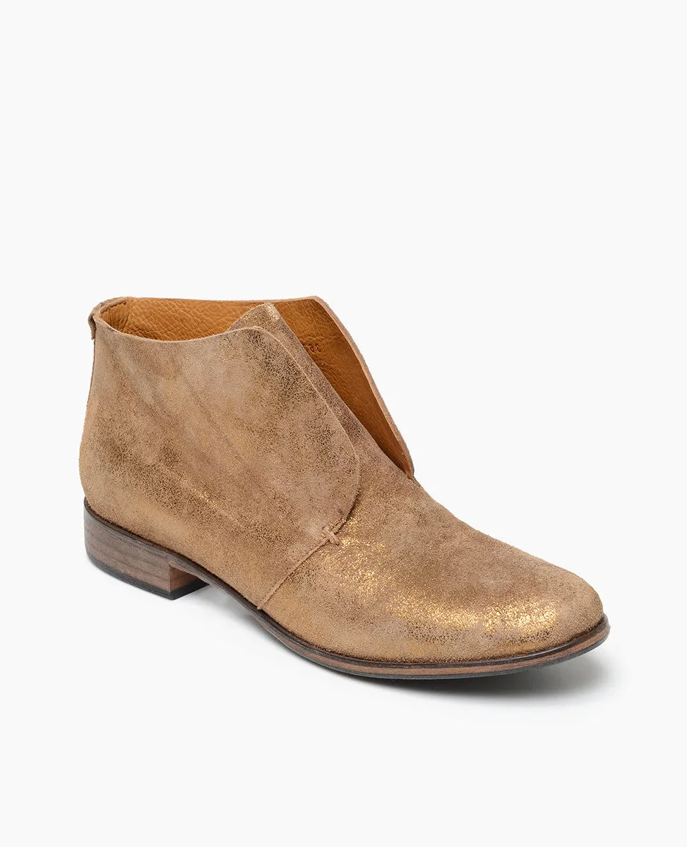 Warehouse Sale - Tala Bootie Bronze Metallic Suede