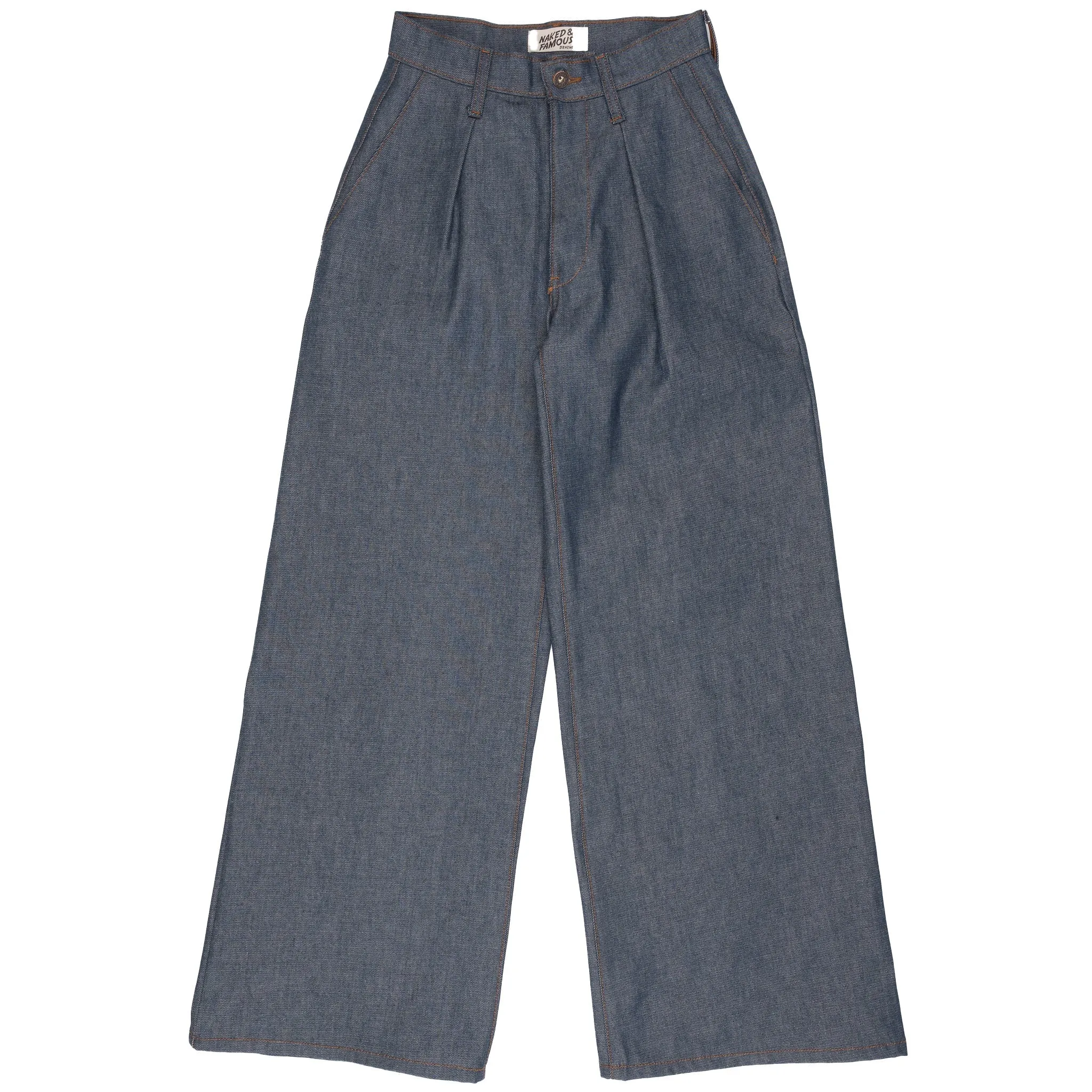 Wide Leg Trouser - Natural Indigo Denim