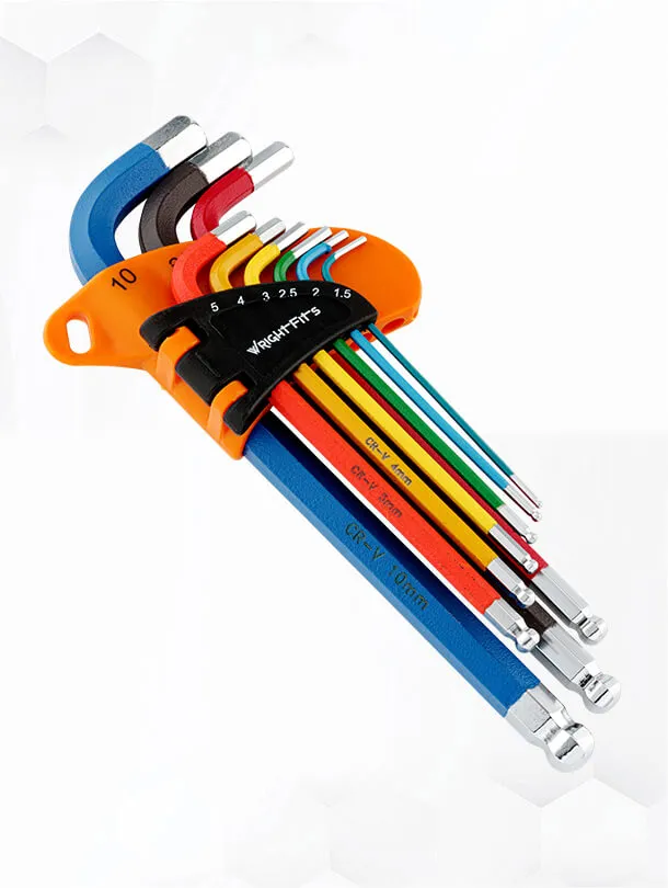 WrightFits Ball-End Hex Key Set Metric and Imperial